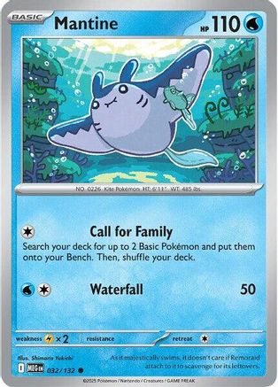 Mantine - 032/132 - Common - Reverse Holofoil