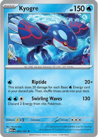 Kyogre - 034/132 - Rare - Holofoil