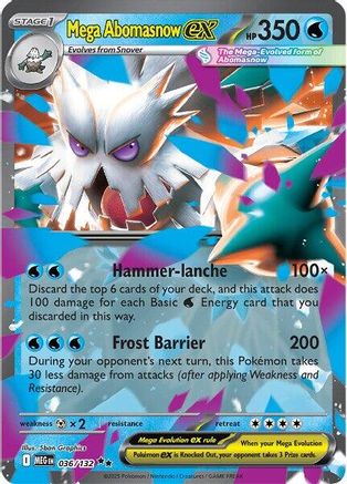 Mega Abomasnow ex - 036/132 - Double Rare - Holofoil