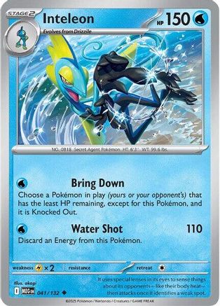 Inteleon - 041/132 - Uncommon - Reverse Holofoil