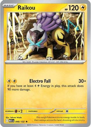 Raikou - 048/132 - Rare - Reverse Holofoil