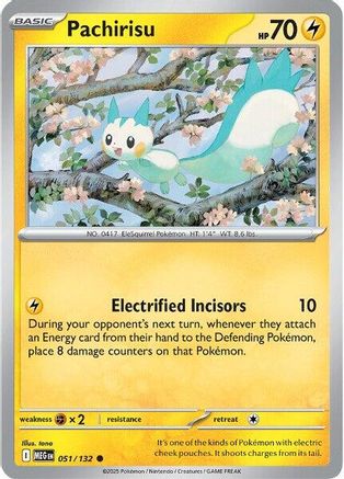 Pachirisu - 051/132 - Common - Reverse Holofoil