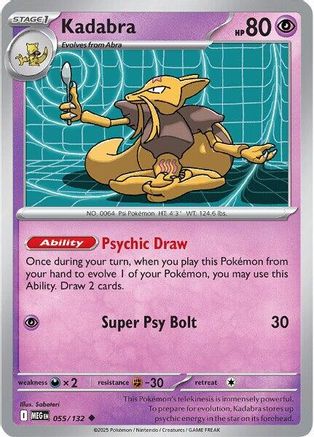 Kadabra - 055/132 - Uncommon - Reverse Holofoil
