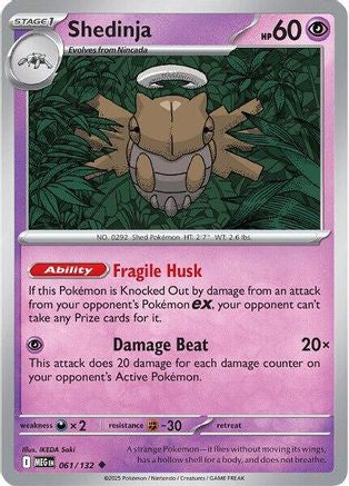 Shedinja - 061/132 - Uncommon - Reverse Holofoil