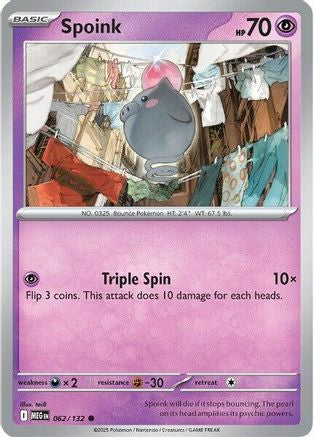 Spoink - 062/132 - Common - Reverse Holofoil