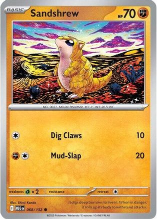 Sandshrew - 068/132 - Common - Reverse Holofoil