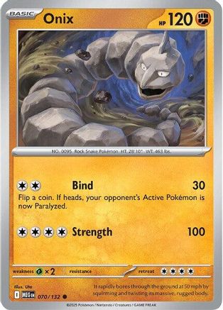 Onix - 070/132 - Common - Reverse Holofoil