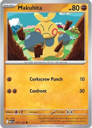 Makuhita - 072/132 - Common - Reverse Holofoil