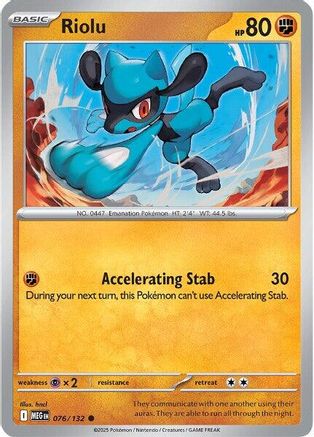 Riolu - 076/132 - Common - Reverse Holofoil