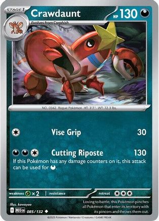 Crawdaunt - 085/132 - Uncommon - Reverse Holofoil