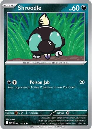 Shroodle - 091/132 - Common - Reverse Holofoil