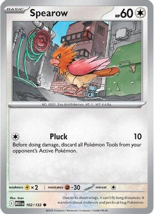 Spearow - 102/132 - Common - Reverse Holofoil