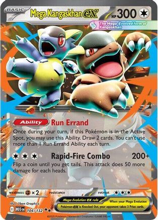 Mega Kangaskhan ex - 104/132 - Double Rare - Holofoil