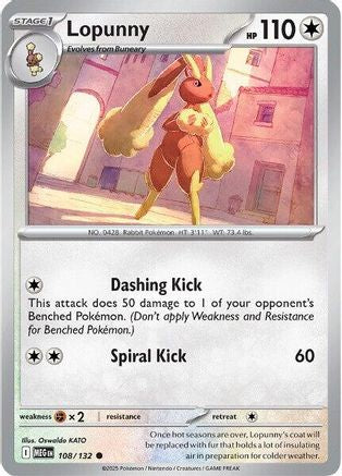 Lopunny - 108/132 - Common - Reverse Holofoil