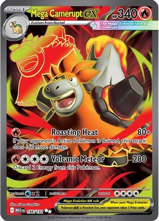 Mega Camerupt ex - 156/132 - Ultra Rare - Holofoil