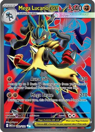 Mega Lucario ex - 160/132 - Ultra Rare - Holofoil