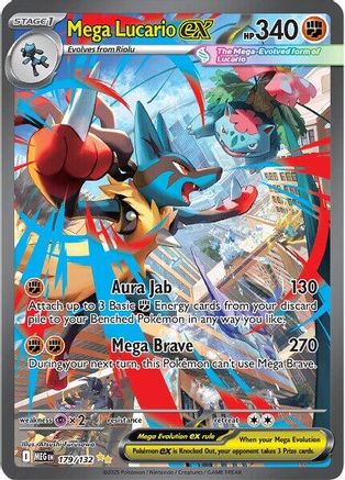 Mega Lucario ex - 179/132 - Special Illustration Rare - Holofoil