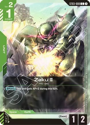Zaku II (Championship Participation Pack 01) - ST03-008 - Gundam Promotional Cards