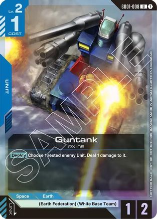 Guntank (Championship Participation Pack 01) - GD01-008 - Gundam Promotional Cards