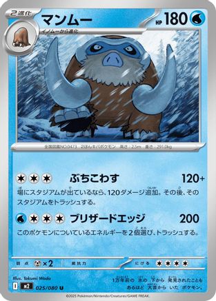 Mamoswine (Japanese) - 025/080 - Uncommon