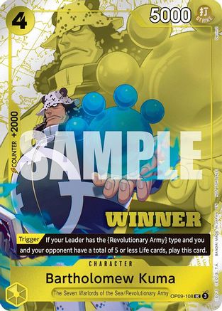 Bartholomew Kuma (Winner Pack 2025 Vol. 4) - OP09-108 - Uncommon