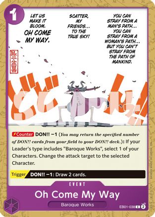 Oh Come My Way (Reprint) - EB01-038 - Common