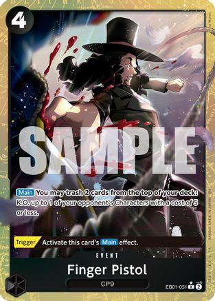 Finger Pistol (Alternate Art) - EB01-051 - Rare