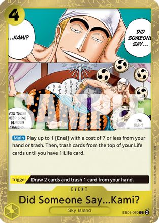 Did Someone Say...Kami? (Pirate Foil) - EB01-060 - Common