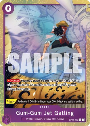 Gum-Gum Jet Gatling (Alternate Art) - OP03-072 - Rare