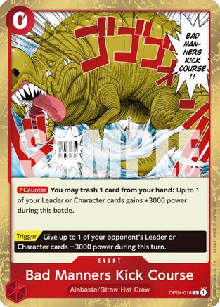Bad Manners Kick Course (Reprint) - OP04-016 - Rare