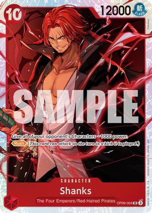 Shanks - OP09-004 (Reprint) - OP09-004 - Super Rare