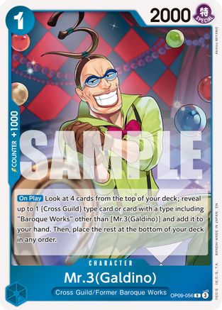 Mr.3(Galdino) - OP09-056 (Reprint) - OP09-056 - Rare