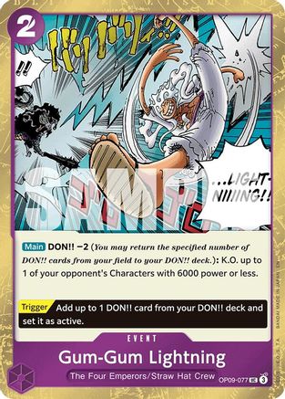 Gum-Gum Lightning (Pirate Foil) - OP09-077 - Uncommon