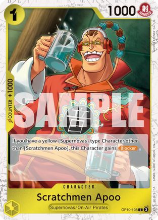 Scratchmen Apoo - OP10-108 (Pirate Foil) - OP10-108 - Common