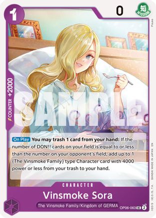Vinsmoke Sora (Reprint) - OP06-063 - Uncommon