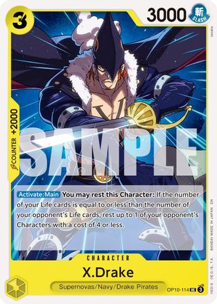 X.Drake (Reprint) - OP10-114 - Uncommon
