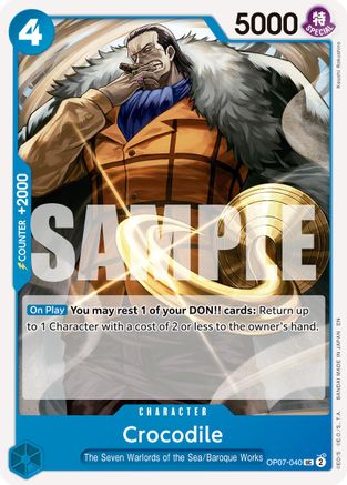 Crocodile - OP07-040 (Reprint) - OP07-040 - Uncommon