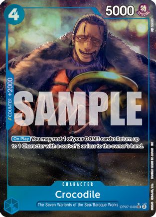 Crocodile - OP07-040 (Alternate Art) - OP07-040 - Uncommon