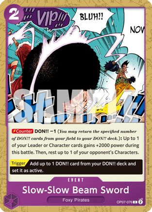 Slow-Slow Beam Sword (Reprint) - OP07-076 - Common
