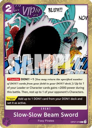 Slow-Slow Beam Sword (Pirate Foil) - OP07-076 - Common
