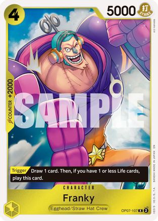 Franky - OP07-107 (Reprint) - OP07-107 - Rare