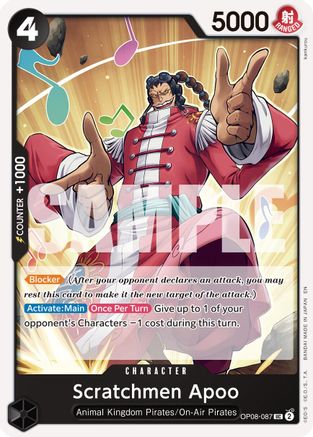 Scratchmen Apoo - OP08-087 (Reprint) - OP08-087 - Uncommon