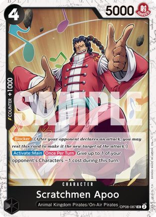 Scratchmen Apoo - OP08-087 (Pirate Foil) - OP08-087 - Uncommon