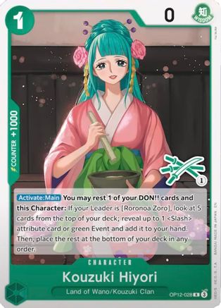 Kouzuki Hiyori (Zoro Deck) - OP12-028 - Rare
