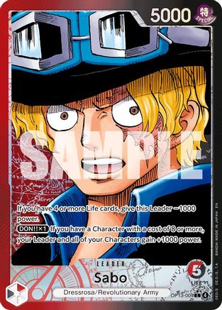 Sabo (004) (Alternate Art) - OP13-004 - Leader