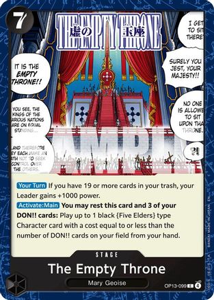 The Empty Throne - OP13-099 - Common