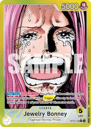 Jewelry Bonney (100) (Alternate Art) - OP13-100 - Leader