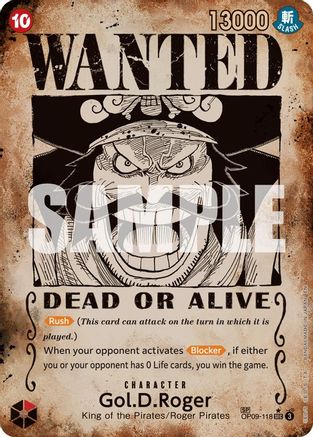 Gol.D.Roger - OP09-118 (SP) (Wanted Poster) - OP09-118 - Secret Rare