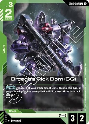 Ortega's Rick Dom (GQ) - ST06-007 - Starter Deck 06: Clan Unity