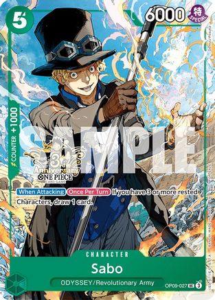 Sabo - OP09-027 (3rd Anniversary Tournament 3 Brothers Pack - OP09-027 - Uncommon